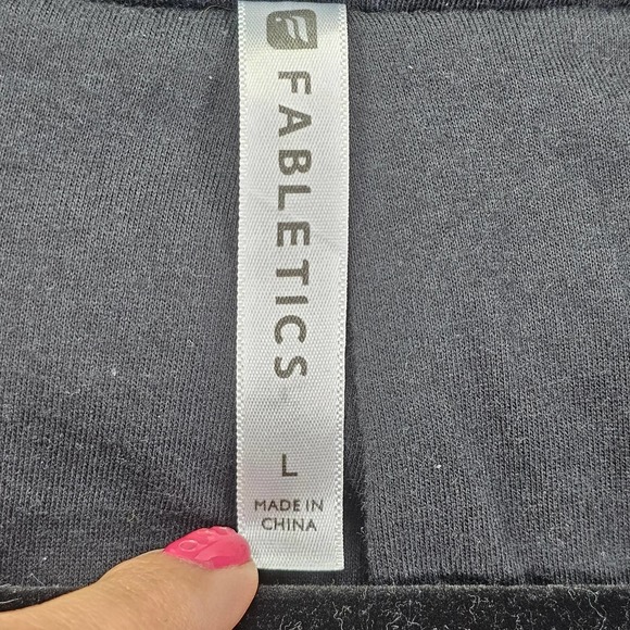 Fabletics Hoodie Womens Large Black Full Zip Sherpa Fleece Shacket Pockets Cozy - Picture 4 of 12